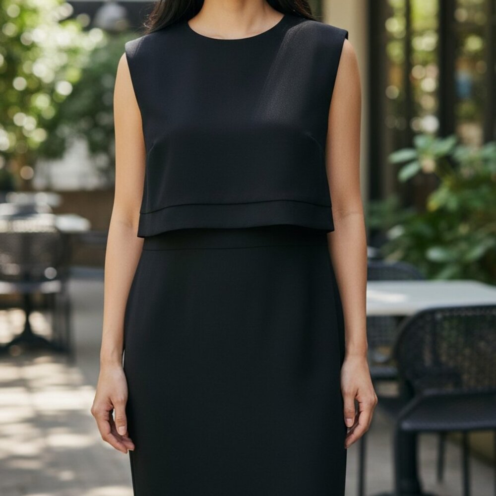 Massimo Dutti Black Sleeveless Dress Size M (EU40)
